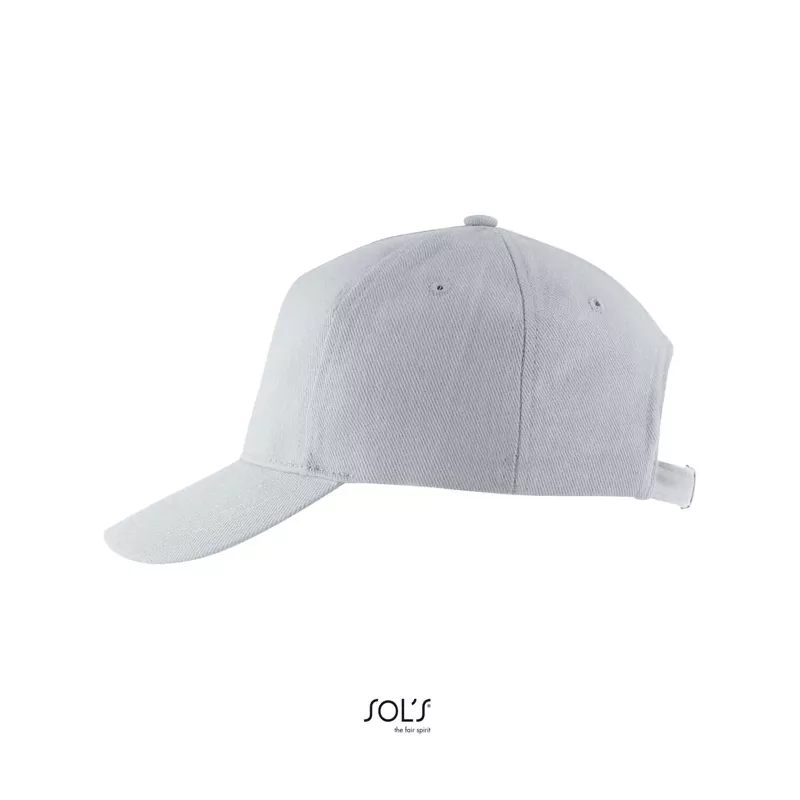 Czapka z daszkiem 5-panelowa 260 g/m² Sol's LONG BEACH - Pure Grey (S00594-PG)