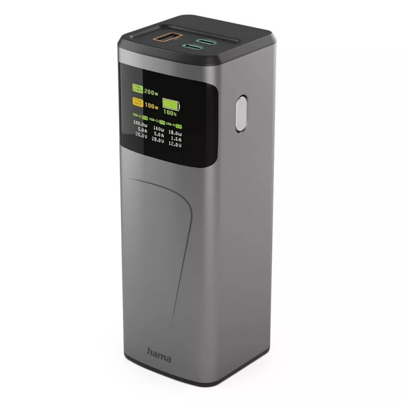 Power bank 24000 mAh Hama High Power 200W - grafitowy (VH030-15)