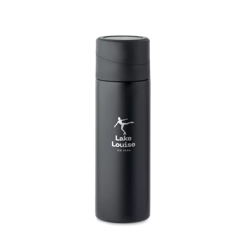 Butelka termiczna 420 ml z uchwytem na telefon PHOTTLE - Czarny (MO2308-03)