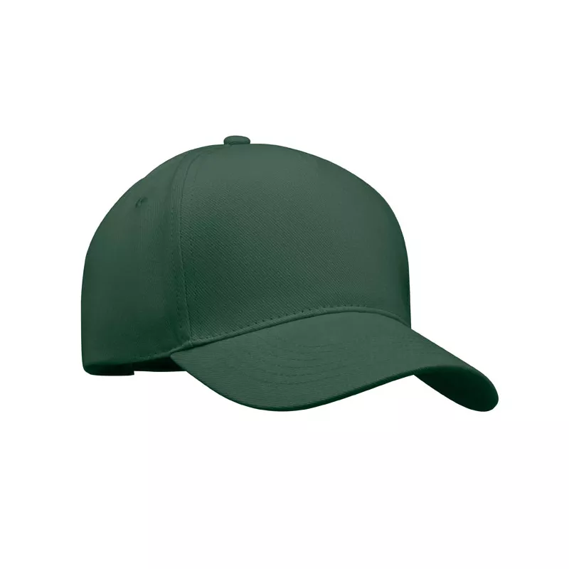 Czapka z daszkiem 5-panelowa 260 g/m² LONG BEACH SINGA - Ciemnozielony (MO6875-60)
