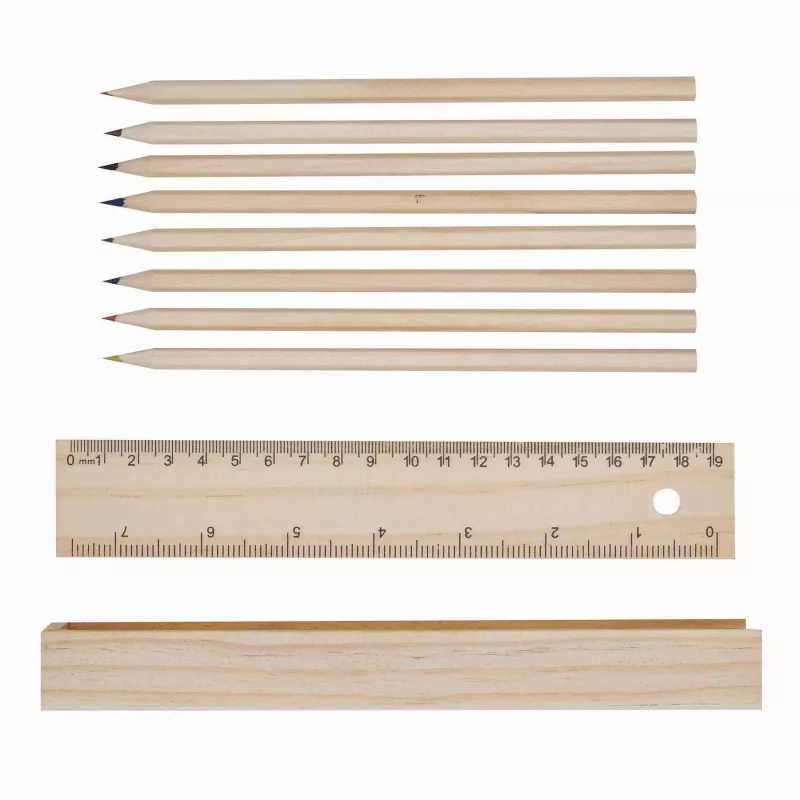 Komplet 8 kredek STRAIGHT - drewniany (56-0504076)