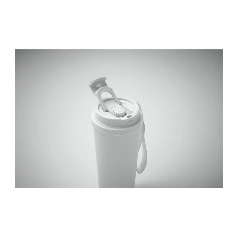 Kubek termiczny 2 w 1 ze stali 500 ml TOPAZ LARGE - Bialy (MO2662-06)