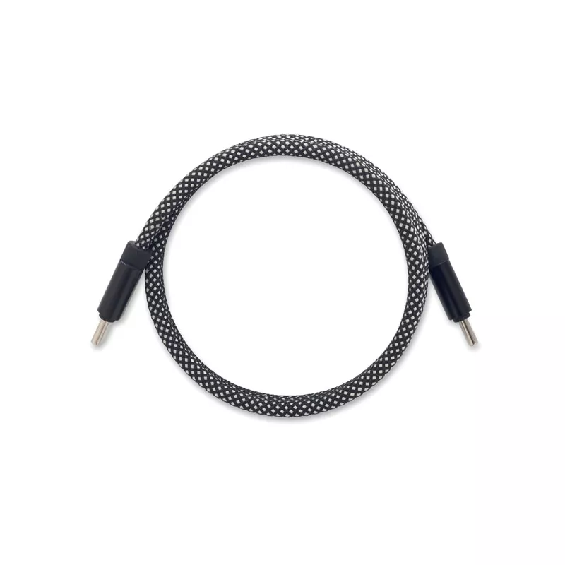 Kabel magnetyczny pleciony USB-C 60W z RPET BRAID - Bialy/Czarny (MO2778-33)