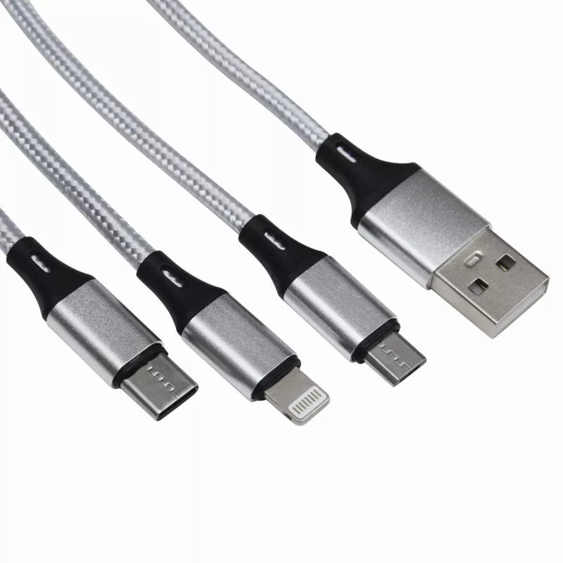 Kabel do ładowania CHARGE DISTANCE - srebrny (56-1107381)