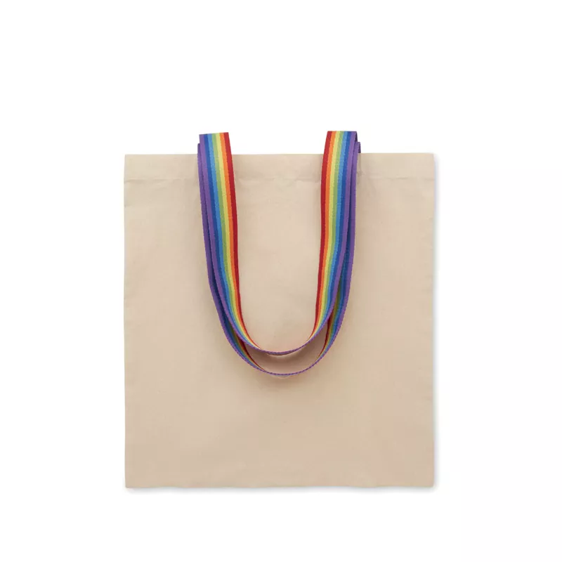 Torba bawełniana z tęczowymi uchwytami 180 g/m² AURORA - Wielokolorowy (MO2984-99)