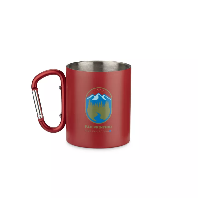 Kubek z recyklingowanej stali nierdzewnej VIVO 250 ml - czerwony (16405-04)