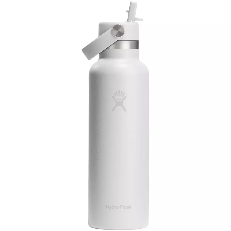 Butelka na wodę Hydro Flask Standard Mouth, pojemność 621 ml, izolowana, ze stali nierdzewnej - Biały (10099001)