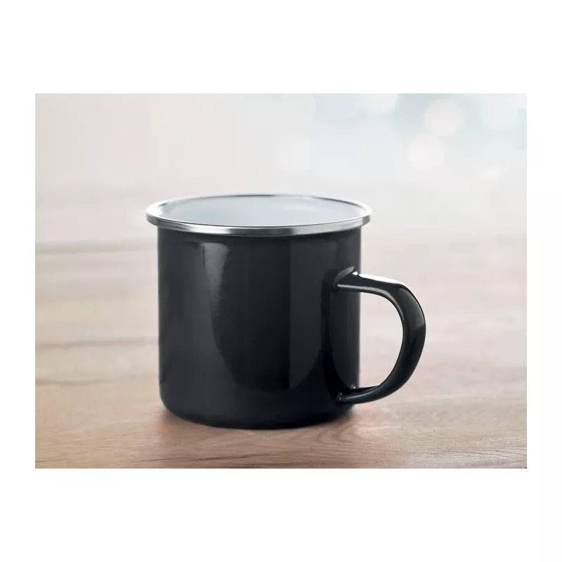 Kubek emaliowany vintage 350 ml PLATEADO - Czarny (MO9756-03)
