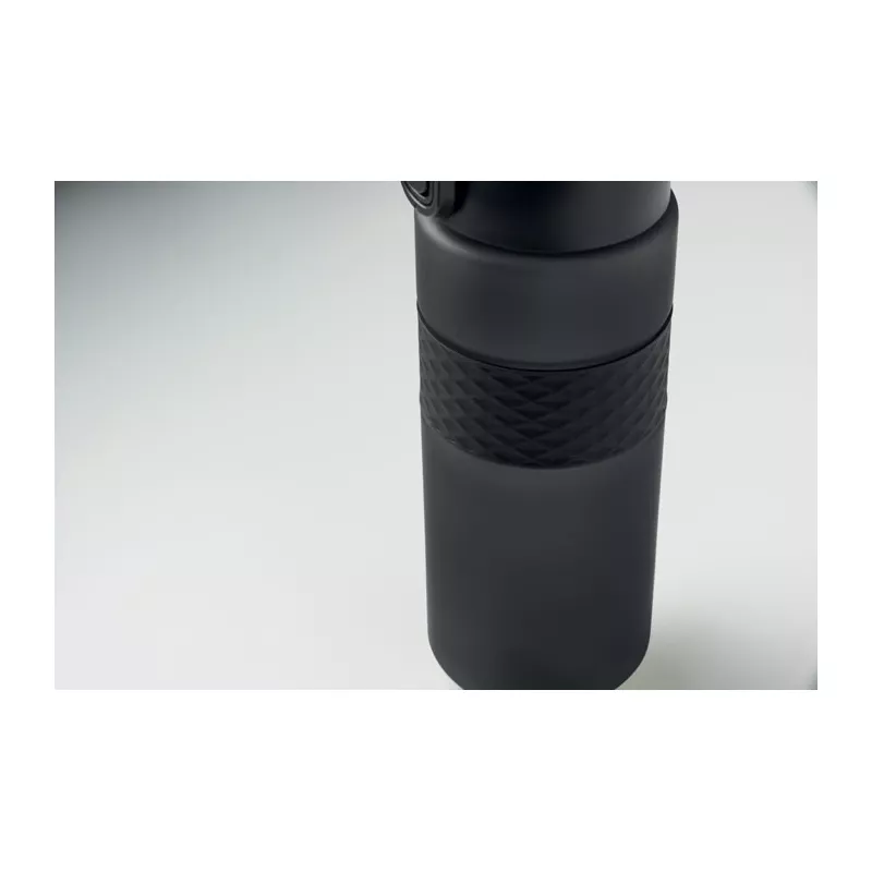 Butelka z RPET ze słomką 700 ml ISJFORDEN - Czarny (MO2755-03)