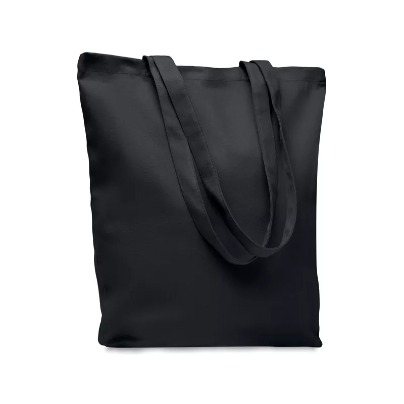 Torba bawełniana na zakupy 270 g/m² RASSA COLOURED - Czarny (MO6442-03)