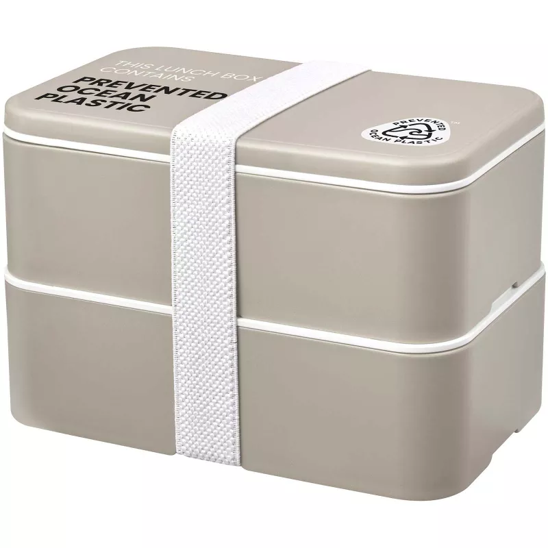 MIYO POP dwupoziomowe pudełko śniadaniowe 700+700 ml - Sandstone (21077906)