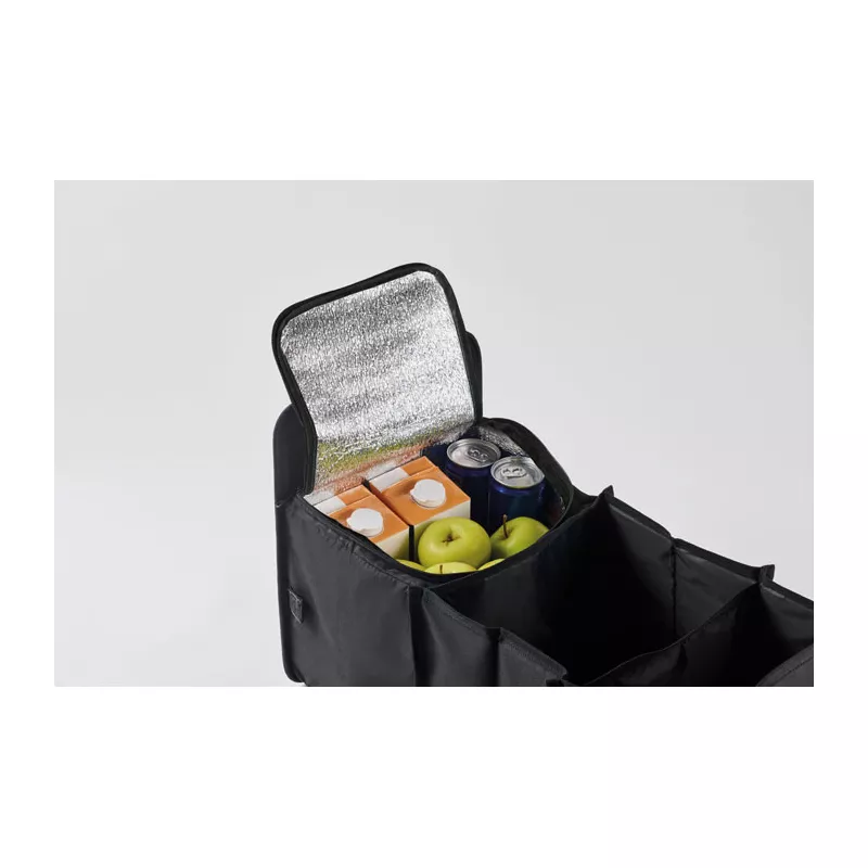 Organizer samochodowy składany z RPET ORGANIZER COOL - Czarny (MO2956-03)