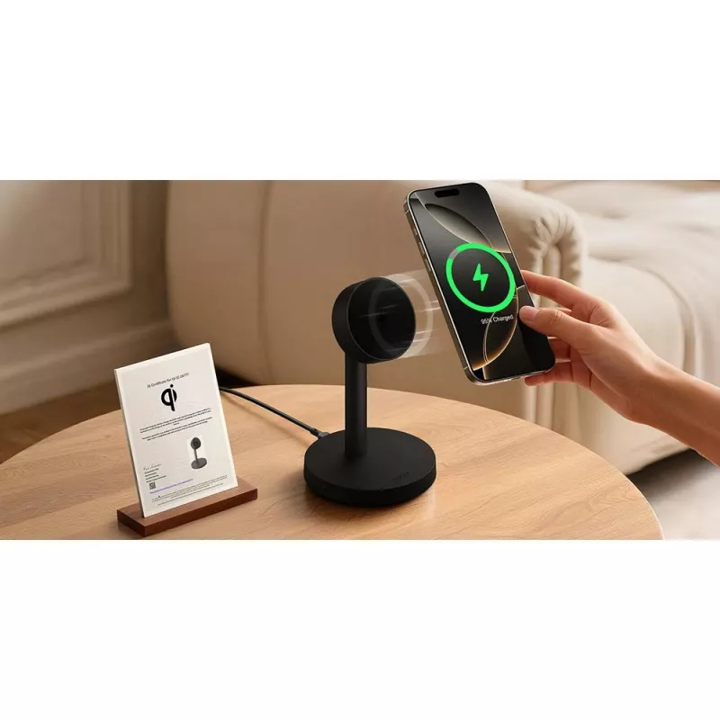 Magnetyczna ładowarka bezprzewodowa 25W Aukey - czarny (VAM16-03)