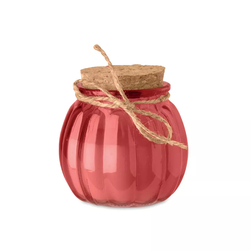 Świeca waniliowa w szkle z wosku roślinnego PUMKIN - Czerwony (MO3193-05)