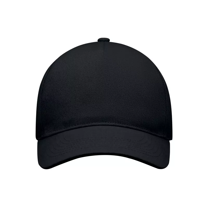 Czapka z daszkiem 5-panelowa 260 g/m² LONG BEACH SINGA - Czarny (MO6875-03)