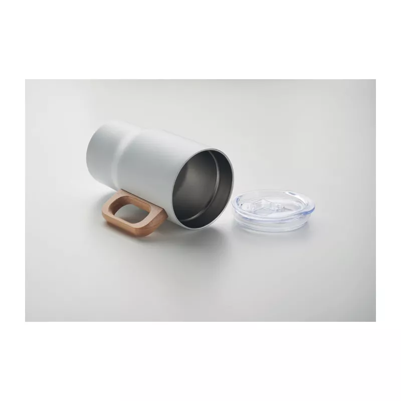 Kubek termiczny ze stali z recyklingu 350 ml TUMBOO - Bialy (MO2499-06)