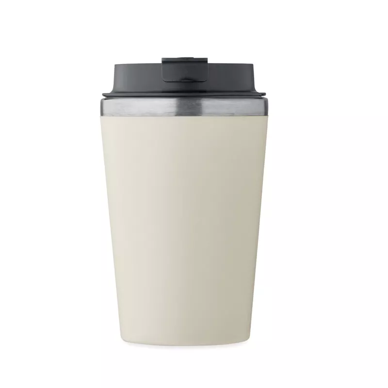 Kubek dwuścienny z powłoką ceramiczną 350 ml BLERM - Bezowy (MO2572-13)