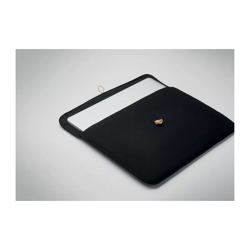 Torba na laptop 15" z bawełny 220 g/m² COTIN - Czarny (MO2191-03)