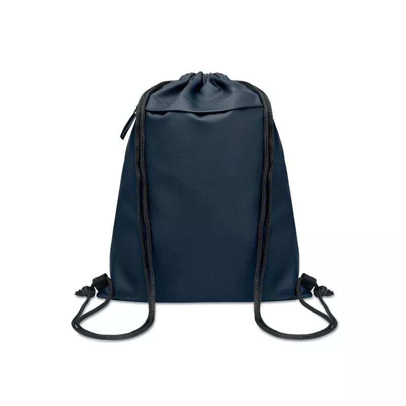 Worek ze sznurkiem z RPET 600D z kieszenią BANGKOK BAG - Niebieski (MO2639-04)