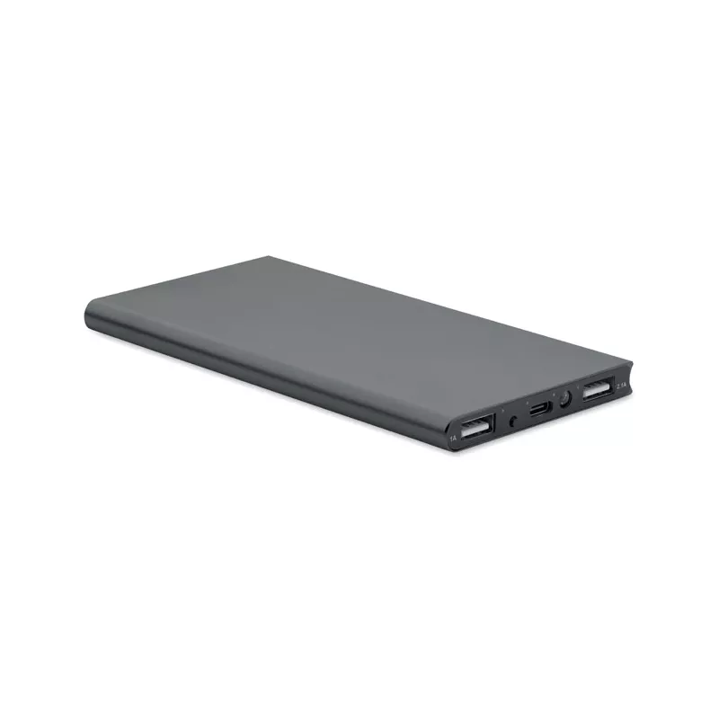 Powerbank 8000 mAh aluminiowy POWERFLAT8C - Tytanowy (MO2340-18)