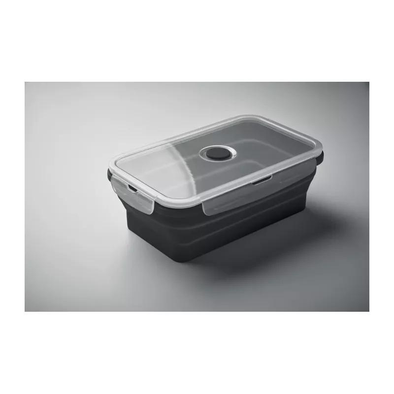 Lunchbox składany silikonowy 1200 ml KOLAPSO - Czarny (MO2549-03)
