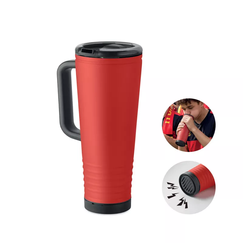 Kubek termiczny dwuścienny 700 ml HOWLER CUP - Czerwony (MO2995-05)
