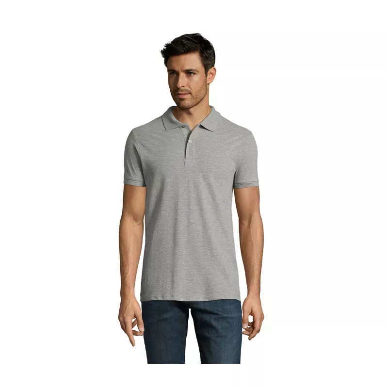 Koszulka polo męska piqué 180 g/m² Sol's PERFECT MEN - Szary Melanż 2 (S11346-GY)