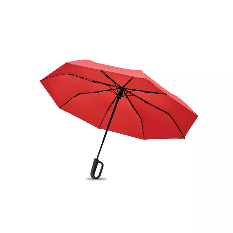 Parasol składany wiatroodporny 21" z RPET UMKRAB - Czerwony (MO2692-05)