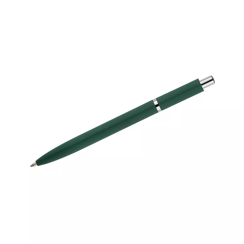 Długopis metalowy z powłoką typu soft touch ELMO - zielony (19084-05)