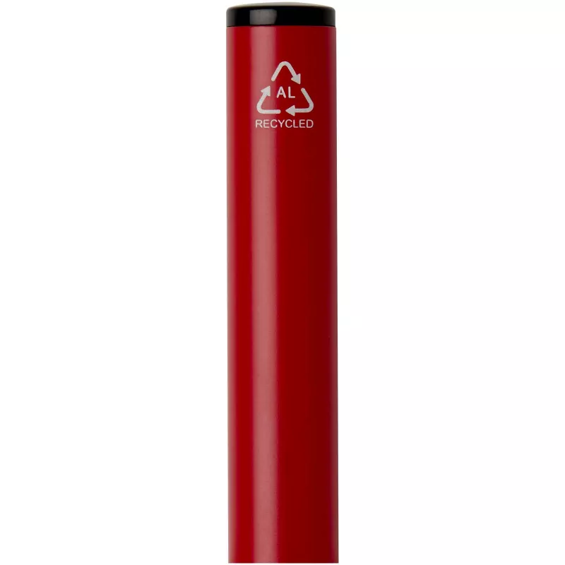 Verton - długopis obrotowy z aluminium z recyklingu, z etui (niebieski wkład) - Czerwony (10733121)