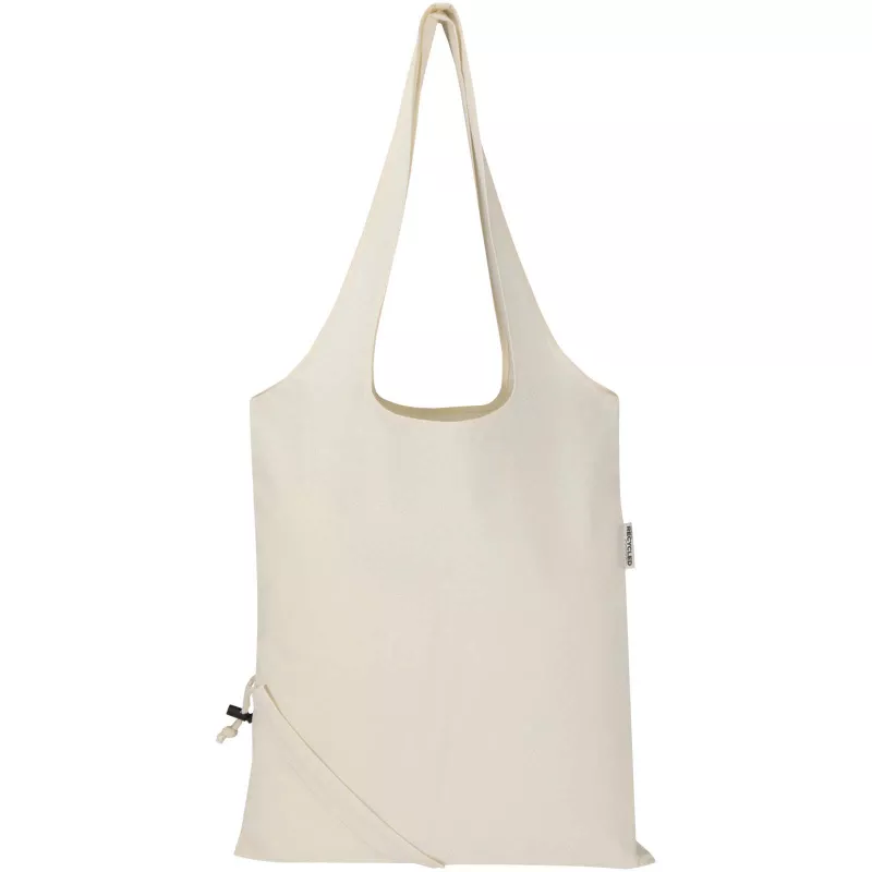 Madras Blend - torba na zakupy, wykonana z recyklingowanej baweły o gramaturze 140 g/m² posiadającej certyfikat GRS, składana - Piasek pustyni (12080506)