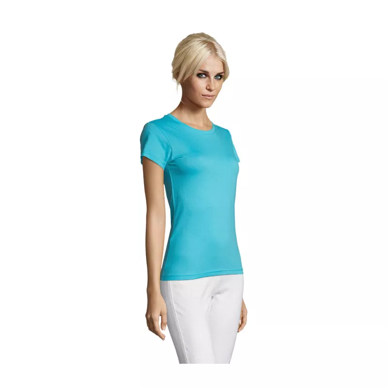 Koszulka damska dopasowana 150 g/m² Sol's REGENT WOMEN - Niebieski Atol (S01825-AL)