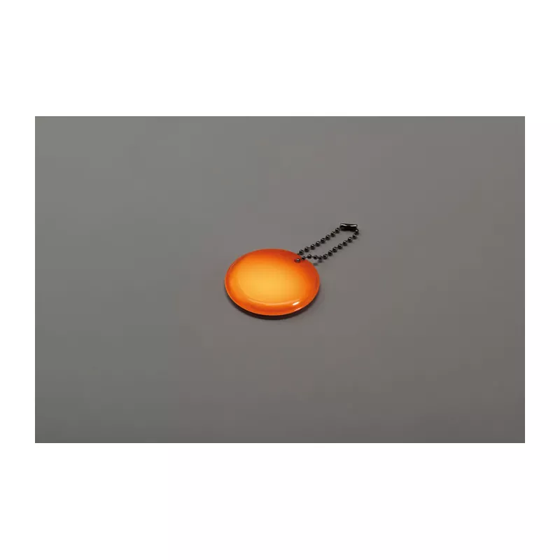 Brelok odblaskowy okrągły z PVC GRIN - Fluorescencyjny Pomaranczowy (MO2884-71)