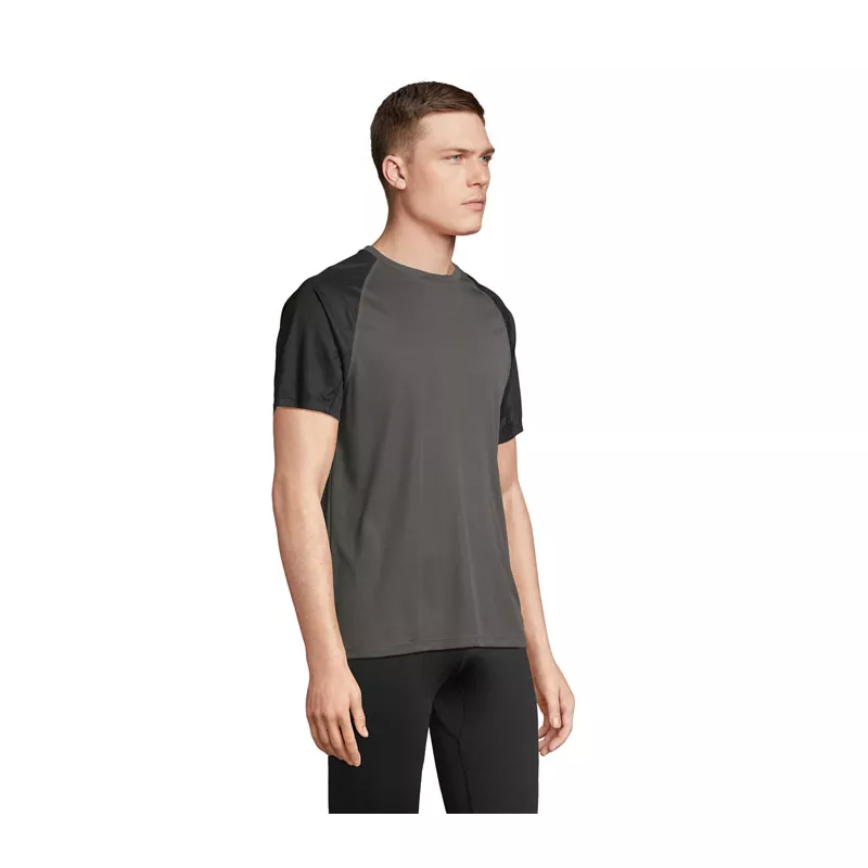 Koszulka sportowa unisex z recyklingu Sol's VORTEX - Black/Charcoal Grey (S04787-BI)