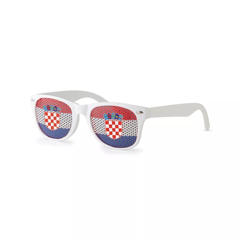 Okulary przeciwsłoneczne kibica FLAG FUN - Bialy/Niebieski (MO9275-36)