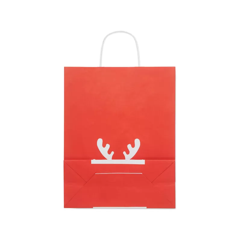 Torba świąteczna papierowa duża 90 g/m² BAO LARGE - Czerwony (CX1566-05)