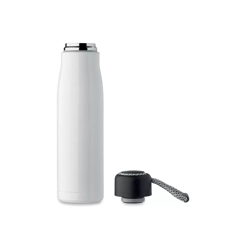 Butelka termiczna z uchwytem sznurkowym 500 ml CORDLE - Bialy (MO2413-06)