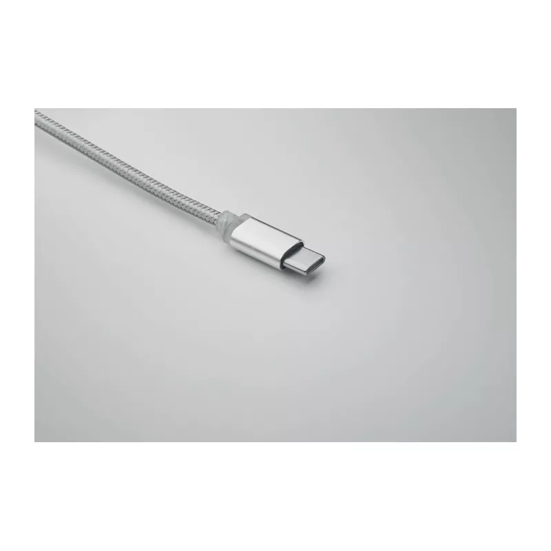 Kabel do ładowania 4 w 1 z brelokiem BLUE - Srebrny (MO2141-14)