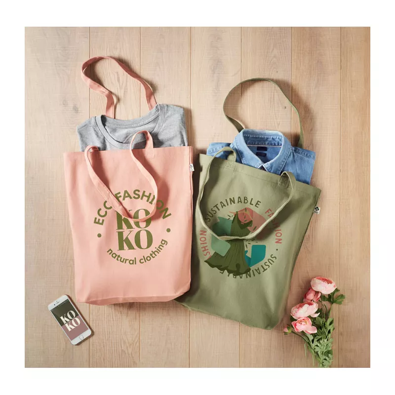 Torba płócienna z bawełny organicznej 270 g/m² COCO - Pomaranczowy (MO6713-10)