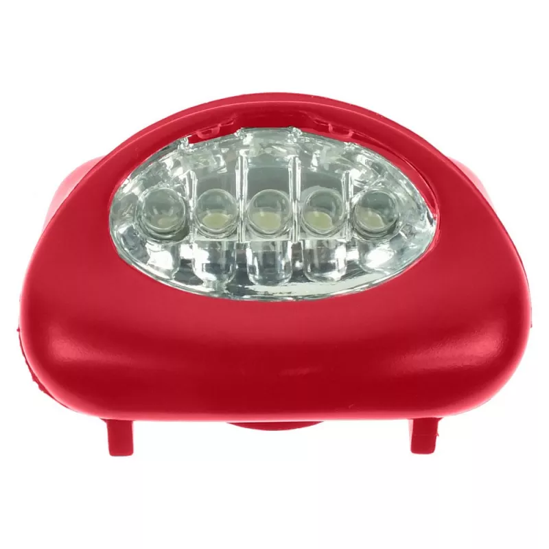 Latarka na głowę 5 LED - czerwony (V5528-05)