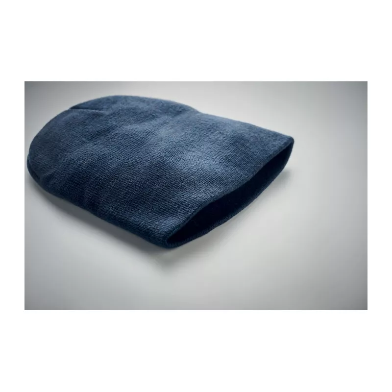 Czapka zimowa unisex z dzianiny RPET MARCO RPET - Niebieski (MO9964-04)