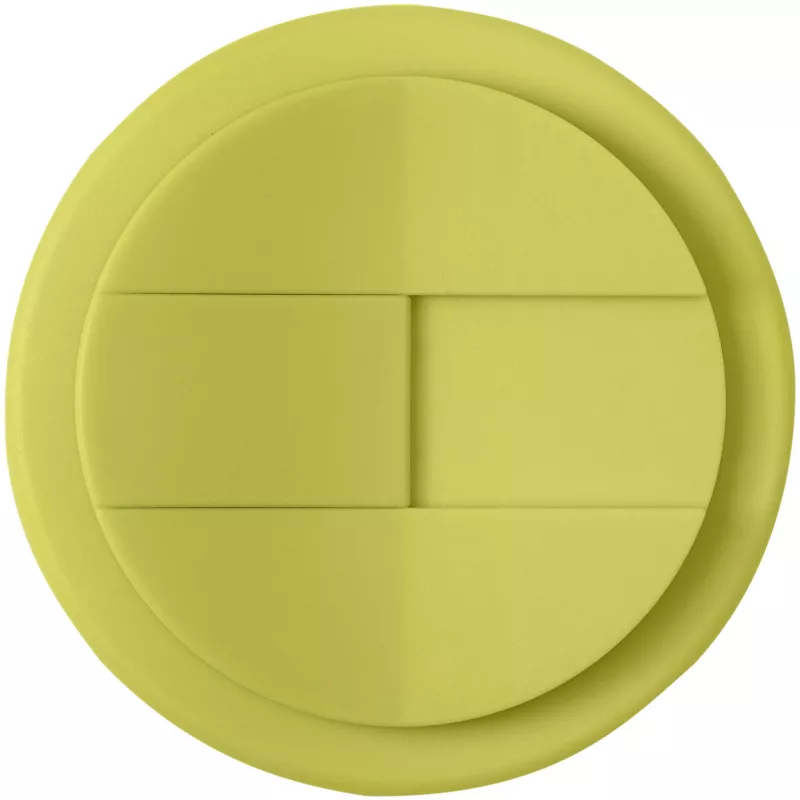 Kubek Americano® Eco z recyklingu o pojemności 350 ml z pokrywą odporną na zalanie - Biały-Limonka (21042565)