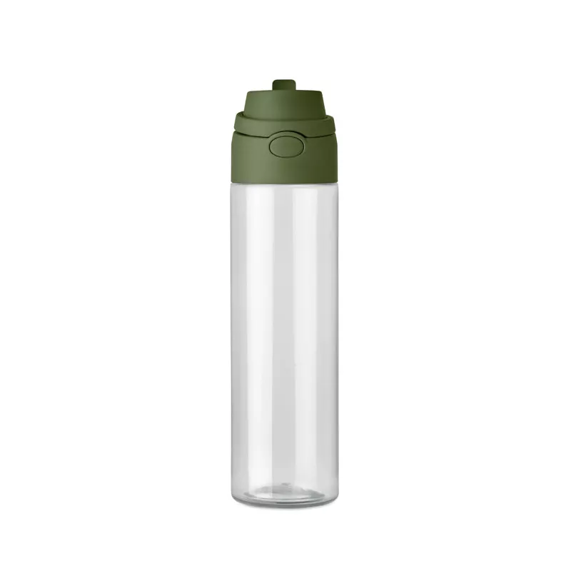 Butelka z RPET ze słomką 2 w 1 700 ml TOIEN KLAR - Ciemnozielony (MO2990-60)