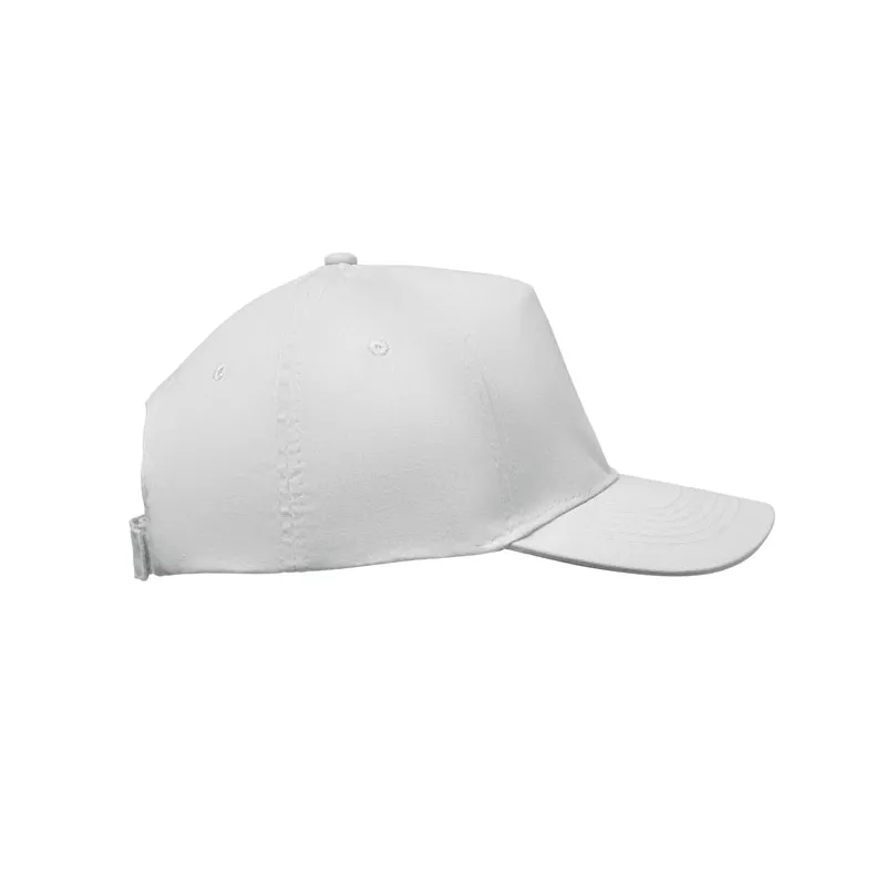 Czapka z daszkiem 5-panelowa z bawełny 180 g/m² SUNNY - Bialy (MO2345-06)