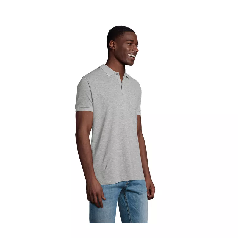 Polo męskie organiczne 170 g/m² Sol's PLANET MEN - Szary Melanż 2 (S03566-GY)
