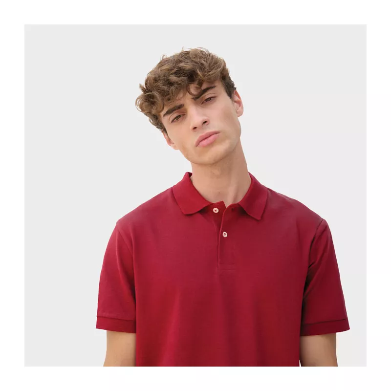 Koszulka polo męska z czesanej bawełny Sol's PACIFIC - Folk Red Twin (S04439-FR)