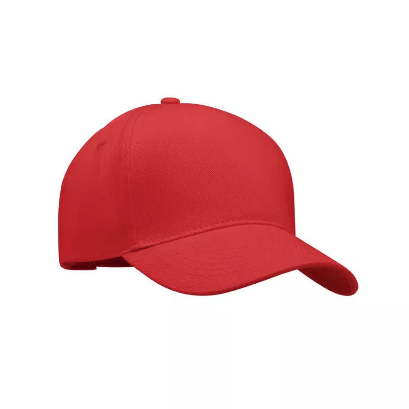 Czapka z daszkiem 5-panelowa 260 g/m² LONG BEACH SINGA - Czerwony (MO6875-05)