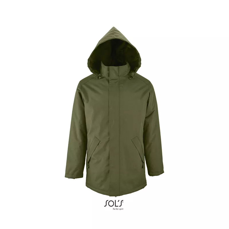 Kurtka unisex ocieplana z kapturem Sol's ROBYN - Ciemno-Zielony (S02109-FG)