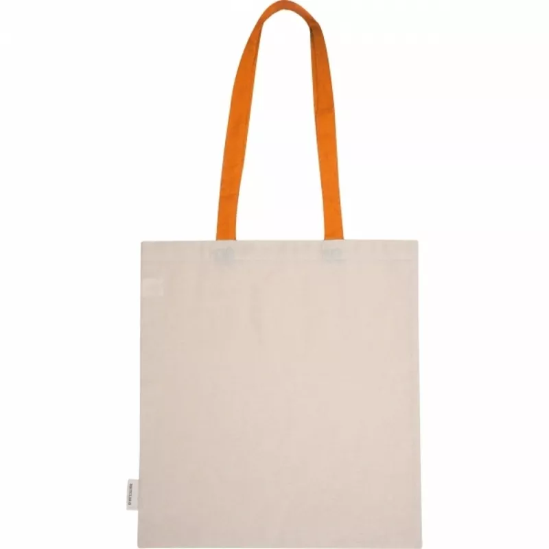 Torba bawełniana z długimi uszami, z recyklingu 140g/m2 CAMBRIDGE - pomarańczowy (545410)
