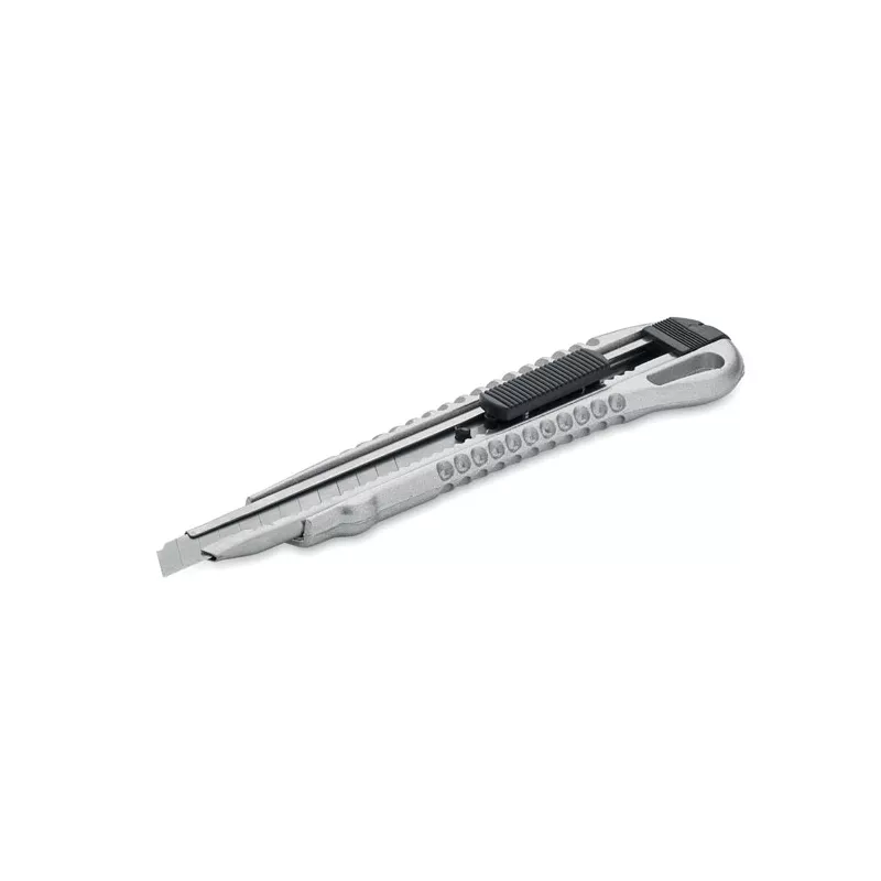 Nóż wysuwany z aluminium z 13 ostrzami TRACTA - Srebrny (MO2138-14)